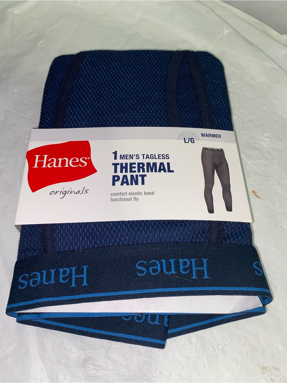 Hanes Men's Tagless Thermal Pant - Navy